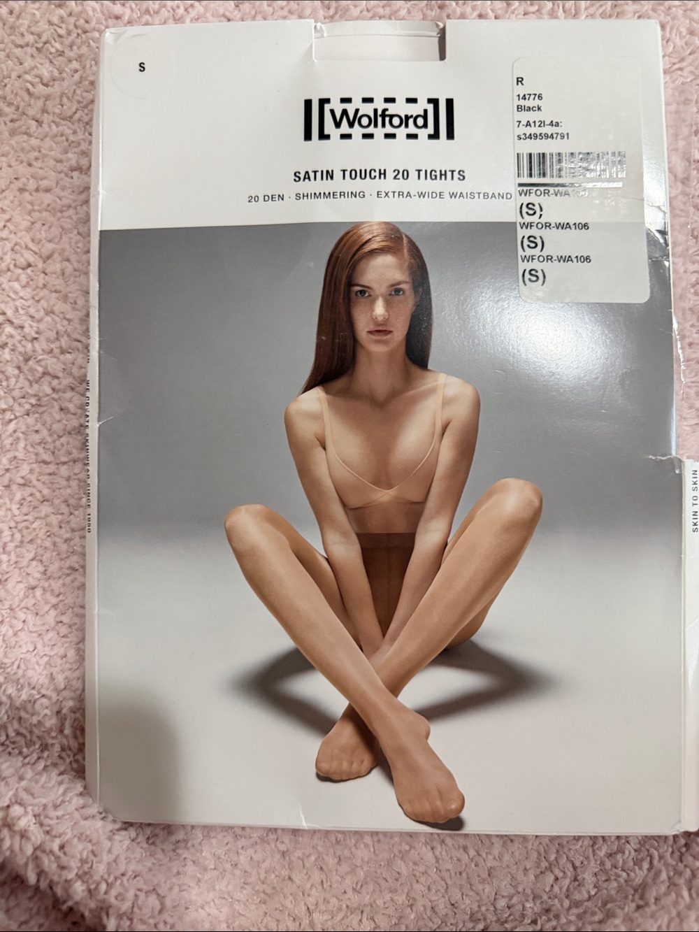 Wolford Satin Touch 20 Den Tights in Black Size small